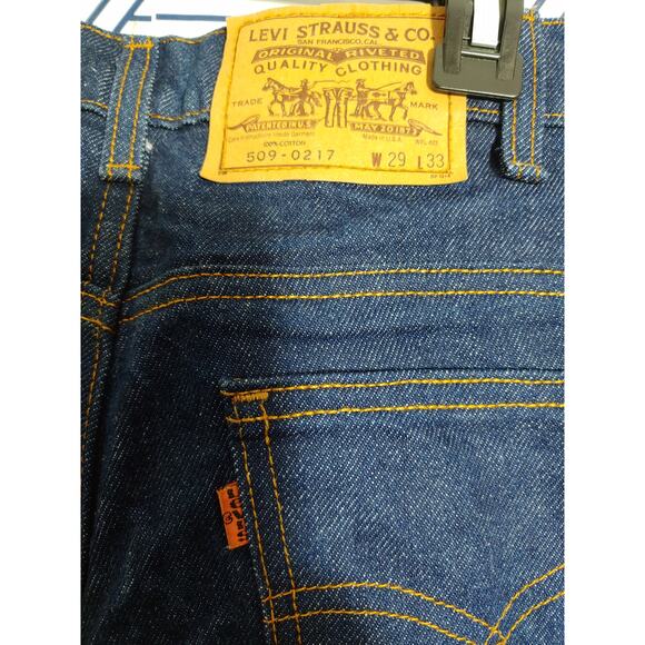 Vintge 1980's Levi Orange Tab 217 jeans size 29 *altered - Picture 3 of 4
